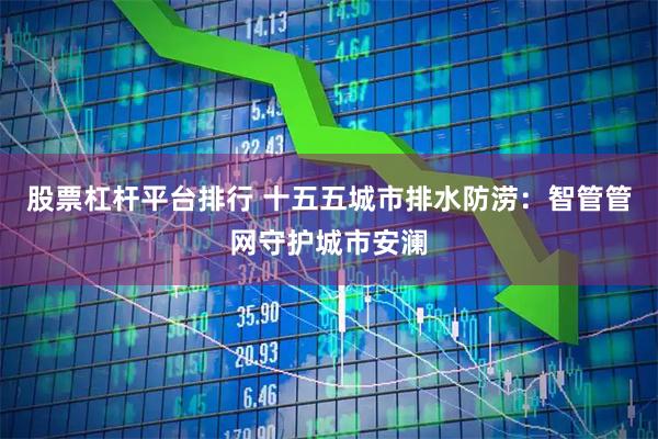 股票杠杆平台排行 十五五城市排水防涝：智管管网守护城市安澜